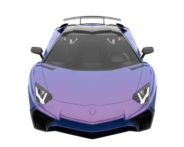 Sport car isolated on white background. 3d rendering - illustration