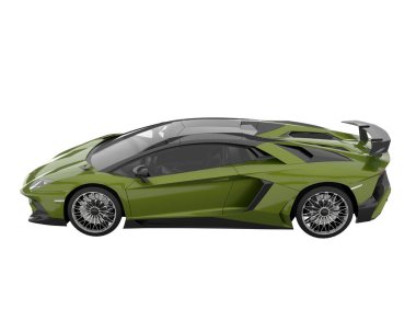 Sport car isolated on white background. 3d rendering - illustration