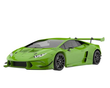 Sport car isolated on white background. 3d rendering - illustration