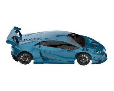 Sport car isolated on white background. 3d rendering - illustration