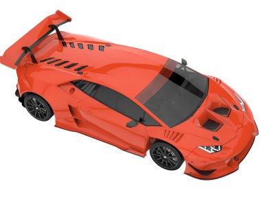 Sport car isolated on white background. 3d rendering - illustration