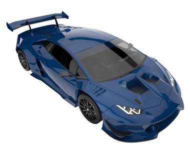 Sport car isolated on white background. 3d rendering - illustration