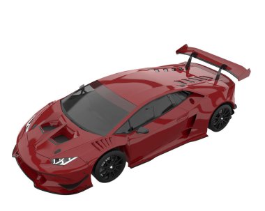 Sport car isolated on white background. 3d rendering - illustration