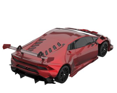 Sport car isolated on white background. 3d rendering - illustration