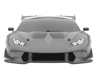 Sport car isolated on white background. 3d rendering - illustration