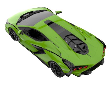 Sport car isolated on white background. 3d rendering - illustration