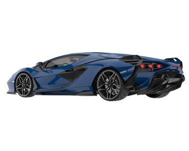 Sport car isolated on white background. 3d rendering - illustration