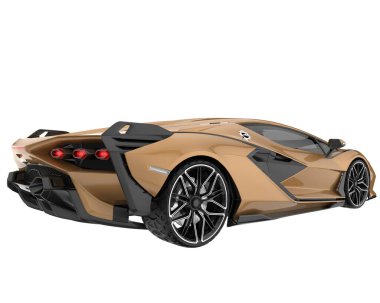 Sport car isolated on white background. 3d rendering - illustration