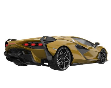 Sport car isolated on white background. 3d rendering - illustration