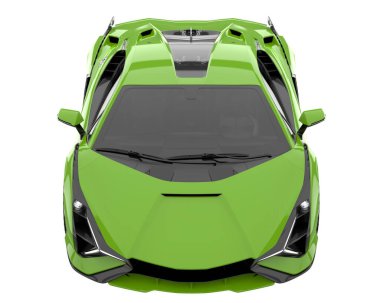 Sport car isolated on white background. 3d rendering - illustration