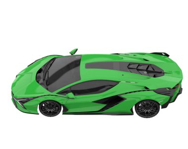 Sport car isolated on white background. 3d rendering - illustration