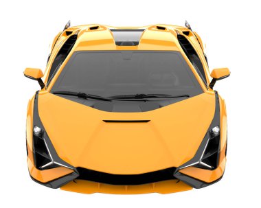 Sport car isolated on white background. 3d rendering - illustration