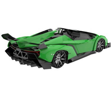 Sport car isolated on white background. 3d rendering - illustration