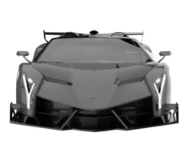 Sport car isolated on white background. 3d rendering - illustration