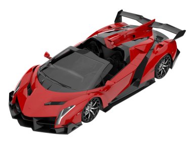 Sport car isolated on white background. 3d rendering - illustration
