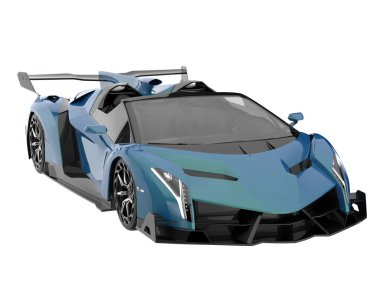 Sport car isolated on white background. 3d rendering - illustration