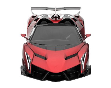 Sport car isolated on white background. 3d rendering - illustration