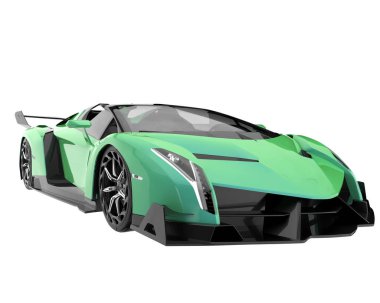 Sport car isolated on white background. 3d rendering - illustration
