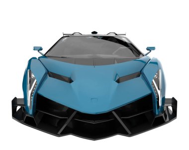 Sport car isolated on white background. 3d rendering - illustration