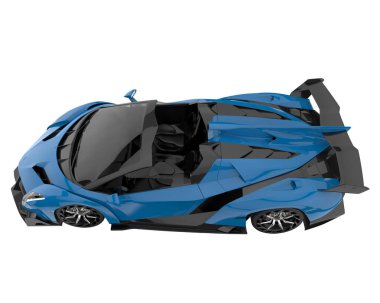 Sport car isolated on white background. 3d rendering - illustration