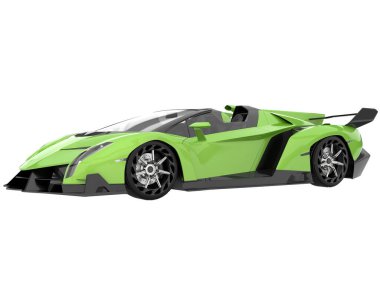 Sport car isolated on white background. 3d rendering - illustration