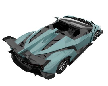 Sport car isolated on white background. 3d rendering - illustration