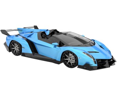 Sport car isolated on white background. 3d rendering - illustration