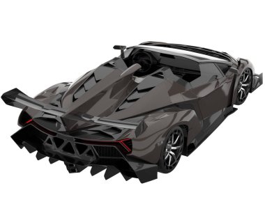 Sport car isolated on white background. 3d rendering - illustration