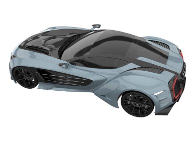 Sport car isolated on white background. 3d rendering - illustration