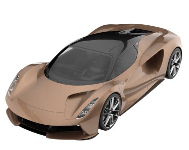 Sport car isolated on white background. 3d rendering - illustration