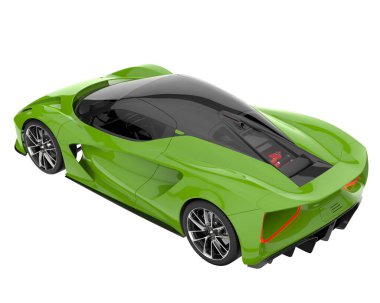 Sport car isolated on white background. 3d rendering - illustration