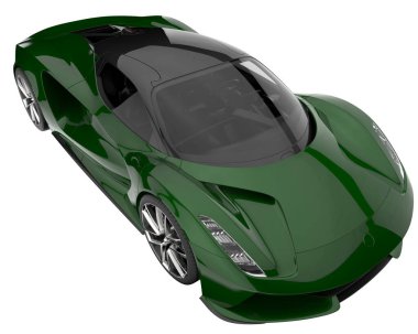 Sport car isolated on white background. 3d rendering - illustration
