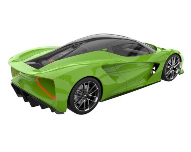 Sport car isolated on white background. 3d rendering - illustration