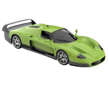 Sport car isolated on white background. 3d rendering - illustration