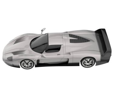 Sport car isolated on white background. 3d rendering - illustration