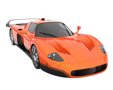 Sport car isolated on white background. 3d rendering - illustration