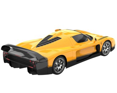 Sport car isolated on white background. 3d rendering - illustration