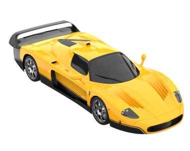 Sport car isolated on white background. 3d rendering - illustration