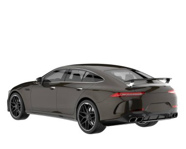 Sport car isolated on white background. 3d rendering - illustration