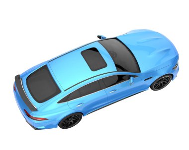 Sport car isolated on white background. 3d rendering - illustration