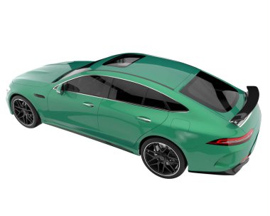 Sport car isolated on white background. 3d rendering - illustration