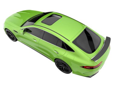 Sport car isolated on white background. 3d rendering - illustration