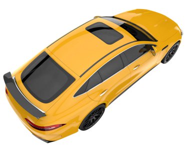 Sport car isolated on white background. 3d rendering - illustration