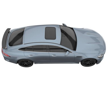 Sport car isolated on white background. 3d rendering - illustration