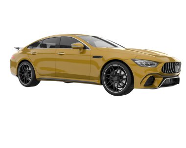 Sport car isolated on white background. 3d rendering - illustration