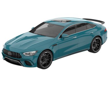 Sport car isolated on white background. 3d rendering - illustration