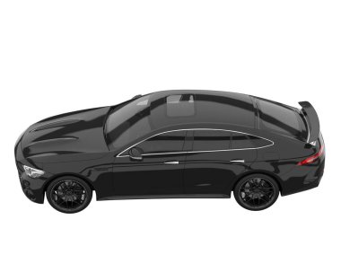 Sport car isolated on white background. 3d rendering - illustration