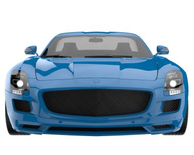 Sport car isolated on white background. 3d rendering - illustration