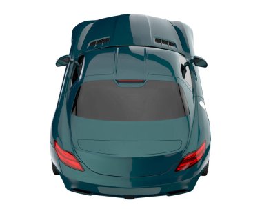 Sport car isolated on white background. 3d rendering - illustration