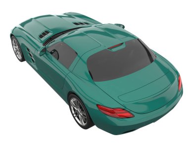 Sport car isolated on white background. 3d rendering - illustration